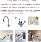 Spray Hose for Kitchen Faucets, Pull Down Replacement, Kitchen Sink Faucet Pull-Out Spray Replacement Hose， 59-inch Chrome Finish