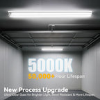 JESLED 24 Pack 4FT T8 LED Bulbs,18W 2400LM 5000K Led Tube Light,Plug and Play or Ballast Bypass,Hybrid Type A+B T10 T12 Fluorescent Bulbs Replacement,Single or Double End Powered,ETL