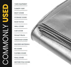 PROTARP Extra Heavy Duty 16 Mil Tarp Cover, Waterproof, UV Resistant, Rip and Tear Proof, Poly Tarpaulin with Reinforced Edges for Roof, Camping, Patio, Pool, Boat. (Silver/Black 30′ X 70′)