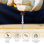 White Head 25 PCS #14X3-1/2(3.5 inch) Stainless Steel Phillips Flat Head Wood Screws,Stainless Steel 18-8 A2(304) Screw,Home Screw Kit by QISHENG