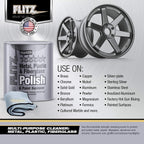 Flitz Multi-Purpose Metal Polish Paste - 1 Gallon Tub of USA-Made Chrome Polish - Works on Stainless Steel, Aluminum, Plastic, Jewelry and Cars - Non-Abrasive Cleaner & Rust Remover (1 Pack)