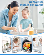 Electric Mini Tank Water Heater, 4-Gallon Instant Hot Water Heater, 120V 1440W, Rapid Heating, Easy to Install, Under Sink, Floor Mounted, Kitchen, Bathroom and RV