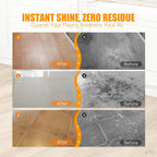 Floor Cleaning Solution Compatible with Tineco iFLOOR Series, All Robot Vacuums & Wireless Wet-Dry Mops, 4 Bottle Floor Cleaner Refill, Orange Scent