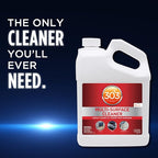 303 Products Multi-Surface Cleaner - Safely Cleans All Water Safe Surfaces, Including All Types of Fabric and Vinyl, Rinses Residue Free, Manufacturer Recommended, 1 Gallon (30570)