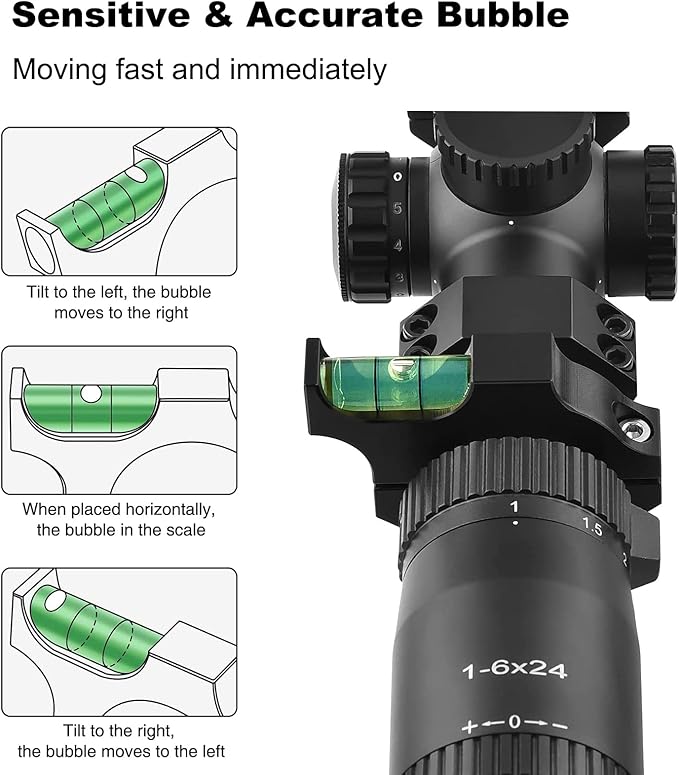 EZshoot Scope Level Bubble, Scope Bubble Level, Scope Leveling Kit, Scope Mounting Kit, Anti Cant Scope Level
