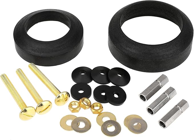 Universal Toilet Tank to Bowl Repair Kit Toilet Tank to Bowl Bolt & Gasket Hardware Kit for 2-Piece Toilet Seal American Standard Toilet Parts Toilet Repair Kit Inside Toilet Tank Replacement Kit