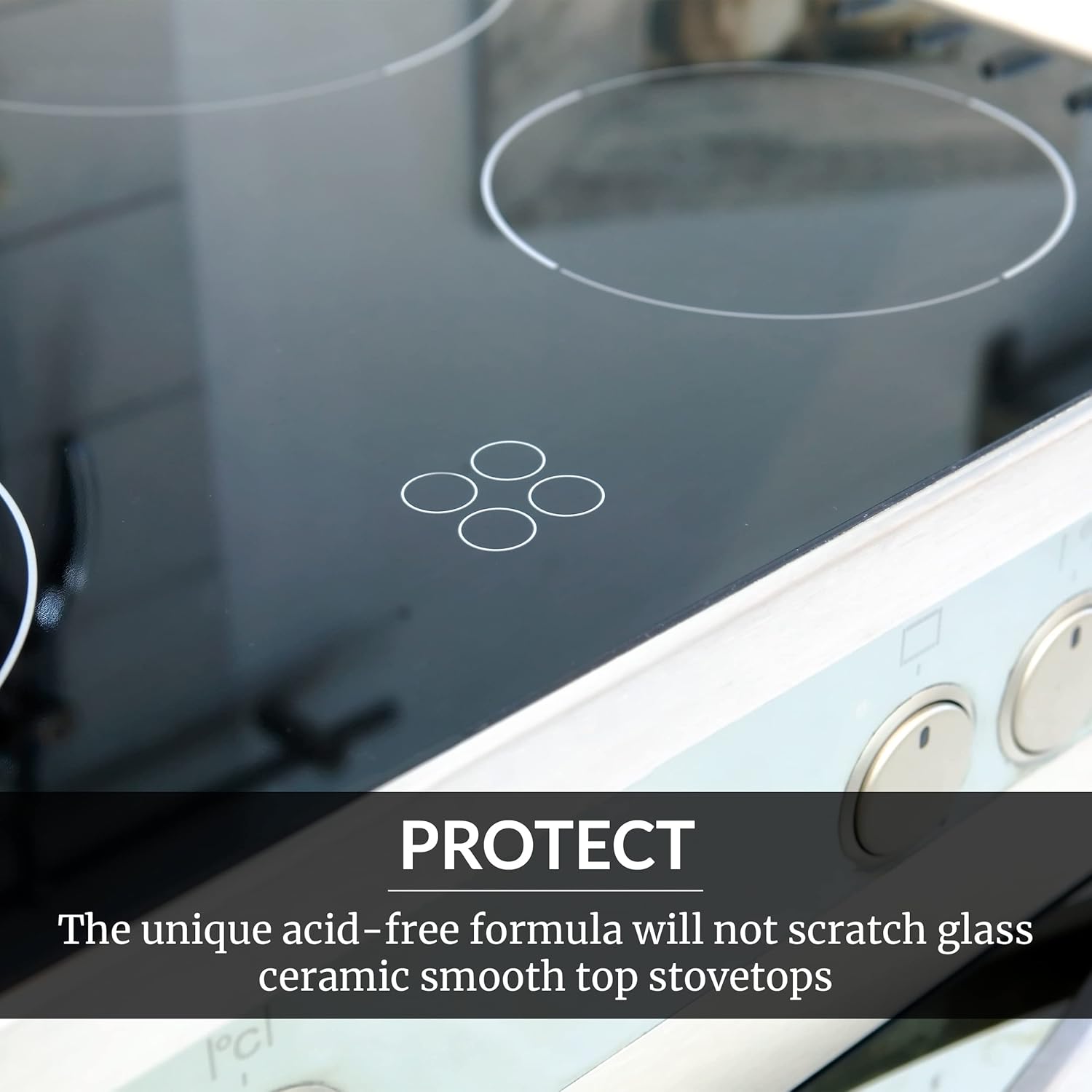 HOPE'S Cooktop Cleaning Cream, Fast Acting, No-Rinse Cooktop Cleaner for Glass Top Stoves, Polishes and Removes Burnt-on Stains Easily on Glass Ceramic Cooktops, 8 Fl Oz, Pack of 2