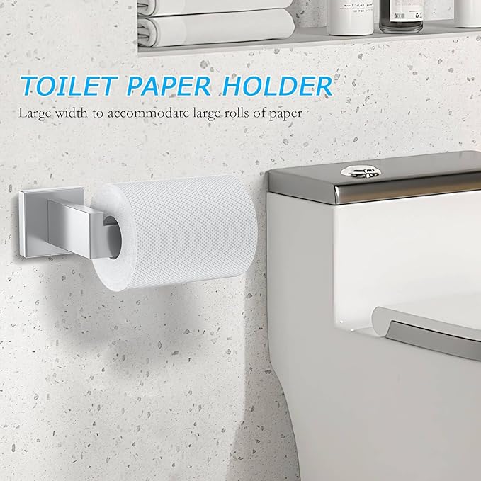 5 Pieces Towel Bar Set Brushed Nickel Bathroom Hardware Accessories Set SUS304 Stainless Steel Towel Holder Set for Bathroom 23.6 Inch Towel Bar,Towel Rack Wall Mounted