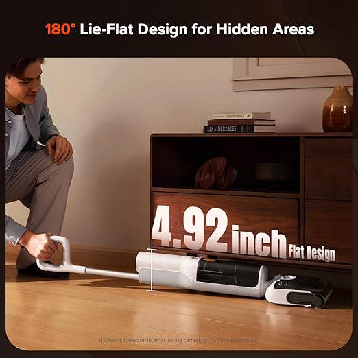roborock F25 GT Vacuum Mop All in One, Wet Dry Vacuum Cleaner Cordless, 20000Pa Floor Cleaner Machine for Tile Hardwood Wood Vinyl Floor, Edge to Edge Self Cleaning Electric Mop with 180° Lie-Flat