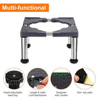 PATIKIL Mini Fridge Stand, 4 Strong Feet Laundry Stand Base Multi-Functional Adjustable Base Tray Anti-Vibration for Refrigerator Washing Machine Dryer Dishwasher AC, 11.4"-12.6" Height