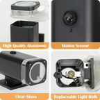 wowlite 2 Pack Motion Sensor Outdoor Wall Lights, Dusk to Dawn Outdoor Lighting Fixtures with GU10 Bulbs Included, Up and Down Black Exterior Light Fixtures for House Porch Garage, ETL Listed