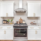 6 Pack 3.75 Inch Cabinet Handles - Brushed Brass Gold Pulls for Kitchen Cabinets