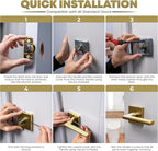 Mega Handles Prime Privacy Door Handle - 3 Pack Interior Reversible Gold Door Handle, Heavy Duty Bed & Bath Door Handles with Privacy Door Lock, Fits All Standard Doors - Satin Brass