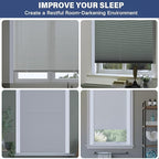 U Channel Blackout PVC Light Blocking Strips for Roller Blinds Light Gap Blockers Window Shades Side Rail Tracks Bedroom Sleep, Side Tracks for Cordless Blackout Shades (White, 58",2Pcs)