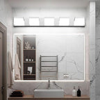 Tipace 5 Lights Modern Chrome Vanity Light for Bathroom Wall Light Up and Down LED Bathroom Light Fixtures Over Mirror(White Light 6000K)