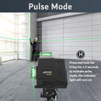 JEPPO Laser Level 360 Self Leveling,3x360° Cross Line Green Laser Level，3D Lazer Level for construction and picture hanging,APP Remote Control,with 5000mAh Rechargeable Battery,Magnetic Rotating Stand