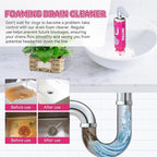 Foaming Drain Cleaner, Sink Cleaner and Deodorizer, Drain Clog Remover for Kitchen Sinks, Tubs, Shower Drains (1pcs, Count, 1)