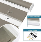 SmartWings Motorized Zebra Shades Work with HomeKit, Alexa, Google Home, 90% Blackout Light Filtering Day Night Sheer Blinds, Privacy Light Control, for Home/Office, Customized, Coffee