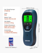 VEVOR Stud Finder Wall Scanner, 5 in 1, Electronic Wall Stud Detector with Smart Sensor, High-Definition LCD Display and Audio Alarm, for the Center and Edge of Metal, AC Wire, Joists, Pipes, Blue