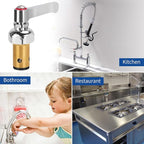 Replacement 002714-40 Hot Side Lever Handle Brass Spindle Assembly Replacement Faucet Cartridge, Handle Stem Assembly Fits for All T&S Faucets, Red