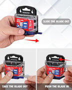 WORKPRO 50-Pack Utility Knife Blades with Dispenser, SK5 Steel Box Cutter, Standard Blades for Utility Knife Replacement