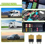 5A DC 12V-32V Manual Reset Circuit Breaker ATC/ATO Low Profile T3 Mini Blade Fuses Breakers for Car Trucks Marine Boat RV Solar and More,2 Pack