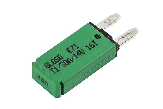 GLOSO Circuit Breaker 2.8 mm Automatic Mini ATM 30Amp Circuit Breakers Auto Reset (T1) - 1 Pack (30A) E71