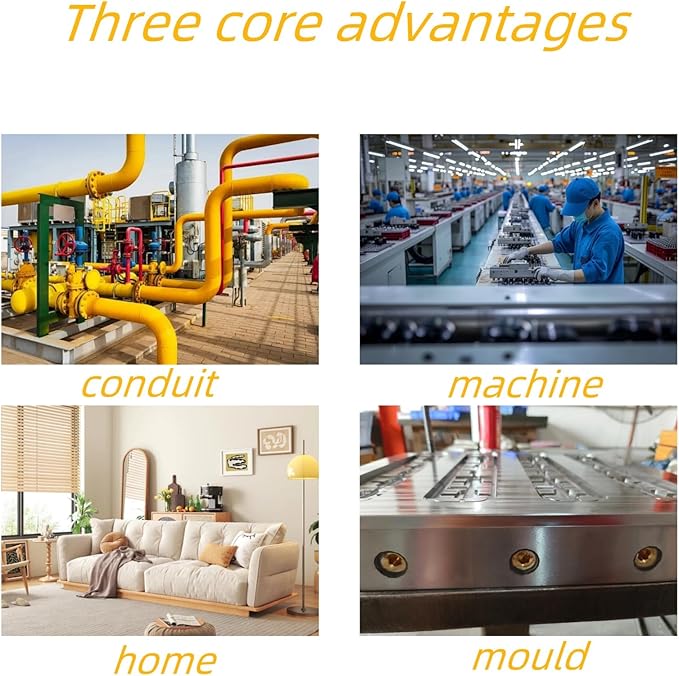 6PCS 1" NPT Brass Male Pipe Plug Fitting Hex Counter Sunk Pipe Plug (1" NPT)