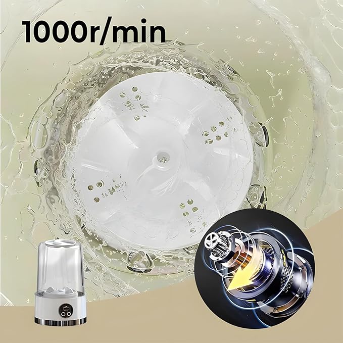 2026 Upgraded Smart Laundry Cup, Wireless Washing Machine, Underwear Washer, Portable Rechargeable Mini Washing Machine, for Apartment, Home, Hotel and Camping (Purple)