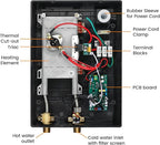 Tankless Water Heater Electric 13kW 240Volts WINTEMP Endless On Demand Hot Water Self Regulating LED Temperature Display Space-saving Suitable for Bathroom Showers ETL Certified