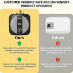 2.5 Gallons Under Sink Hot Water Heater, 110V 1500W Mini Tank Instant Water Heater With Digital Display Pressure Release Vavle Under For Bathroom Kitchen Hair Salon RV(Black)