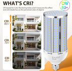 4 Pack 120W Corn LED Light Bulb 3000K,/Warm White(1200 Watt Equivalent) E26/E39 Large Mogul Base LED Cob Lamp 15,800LM for Outdoor Indoor Garage Warehouse Factory Workshop Street Backyard