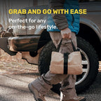 Official Legacy Tool Roll Bag - Easy to Carry 5-Pocket Roll Up Tool Bag - Durable Canvas, Rust-Proof YKK Zippers & Secure Buckle - A Loving Gift for Dads, Mechanics, Electricians & Hobbyists | Khaki