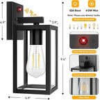 Motion Sensor Outdoor Lighting, 2 Pack Dusk to Dawn Outdoor Wall Lights, Waterproof Exterior Light Fixture Wall Mount, Aluminum Porch Light Outside Light for House