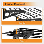 1x4 ft Garage Shelving, 2-Pack Wall-Mounted Shelves for Garage, Kitchen, Pantry Storage, 300 lbs Total Load Capacity Wall Shelving, Black