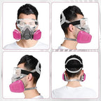 Reusable Respirator Mask with Filters - Chemical Gas Dust Masks w/Goggles for Painting Spraying Sanding Welding Woodworking (60925)
