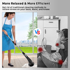 Electric Spin Scrubber, Cordless Cleaning Brush, Shower Scrubber with 7 Replaceable Brush, 2 Speeds and Adjustable Extension Handle for Bathroom Shower Bathtub Glass Car(Black)