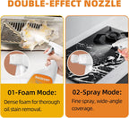 Jocecury 500ML Kitchen Foam Cleaner, Multipurpose Grease Cleaner Spray for Pots, Pans, Surfaces & Appliances with Dual-Spray nozzle,No-rinse Formula