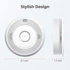 Hardwired Smoke and Carbon Monoxide Detector with Voice Alert,Wired Interconnected Smoke Alarm and Carbon Monoxide Detector Battery Backup,Fire Alarms and CO Detector for Home, 1-Pack