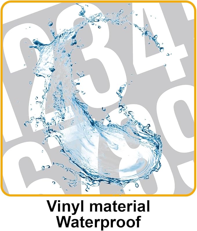 10 Sheets Vinyl House Numbers - 3 inch Waterproof Mailbox Numbers, Self-Adhesive Stickers for Mailbox, Cars, Boats, Windows, Door and Apartments(White, 3 inch)