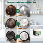 Truey Pot Bottom Black Stain Cleaner Set, 400g, Pot and Pan Bottom Cleaning Paste, Powerful Kitchenware Cleaner, Cooktop Pot Cleaner Effortless for Burned Cookware, Multi-purpose Oil Stain Remover