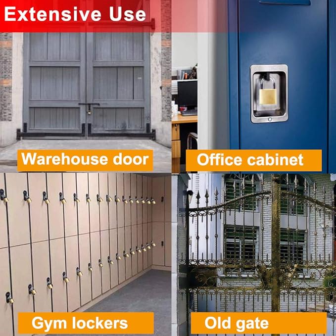 ABRAFOX Solid Brass Same Keyed Padlock keyed Alike Weatherproof Locks （1-9/16 inch 40mm-12pack