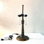 Bieye SS028 Lampshade Support with Finial for Tiffany Style Stained Glass Floor Lamp Table Lamp (G3/8 135mm Waterdrop)