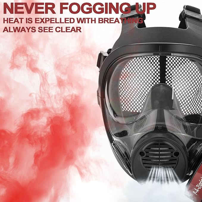 RANKSING Reusable Respirator Full Gas Mask Full 6800 with Filters for Dust, Asbestos, Chemicals while Painting, Spraying