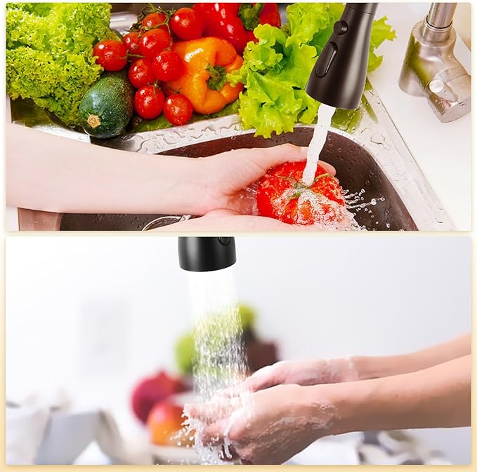 3 Function Sink Extender, Kitchen Faucet Sprayer Head & Swivel Spout Connector - Silver