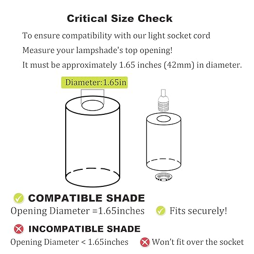 Plug in Pendant Light Cord - 16Ft Hanging Light Kit E26/E27 Light Socket Hanging Lantern Lamp Cord with On/Off Switch,Socket Rings, 2 Pack, Black