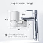 Waterdrop Sink Filter Water Faucet for Skin Care, Bathroom Faucet Filter, 320 Gallons, NSF Certified Water Purifier, 0.01μm Ultra-Filtration System, Reduces Chlorine Lead-Free Material, 1 Filter White