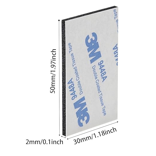 QDiShi 50PCS EVA Double Sided Adhesive Pads Pre-Cut Foam Tape 3x5cm Heavy Duty Mounting Tape Black Super-Sticky Pad Waterproof Self Adhesive Pad for Home Décor & DIY Art Crafts