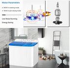 Giantex Portable Washing Machine, 2 in 1 Laundry Washer and Spinner Combo, 22lbs Capacity Twin Tub 13.2 lbs Washing 8.8 lbs Spinning, w/Timer Control, Built-in Drain Pump, Dorm Apartment