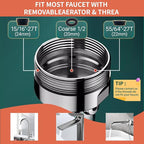 1440° Swivel Sink Extender for Faucet - Universal Kitchen Sprayer, 2 Flow Modes, 1080°+360° Rotatable Kitchen Sink Attachment, Swivel Multifunctional Robotic Arm for Kitchen/Bathroom